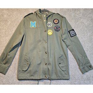 Mieeion ROCKABILLY Urban Field Jacket Cinched Bottom Hooded Pockets Women's S